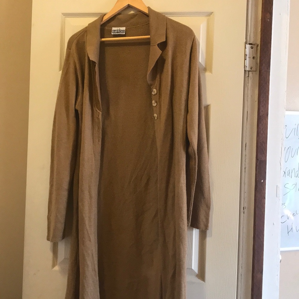 Long brown cardigan